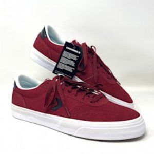 Converse Boulevard Shoes Men OX Back Alley Brick White Red Canvas Nubuck 170722C